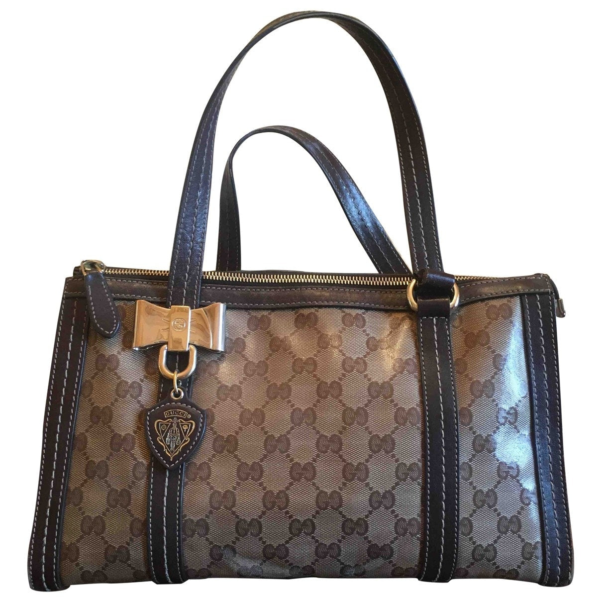 Gucci brown plastic handbag