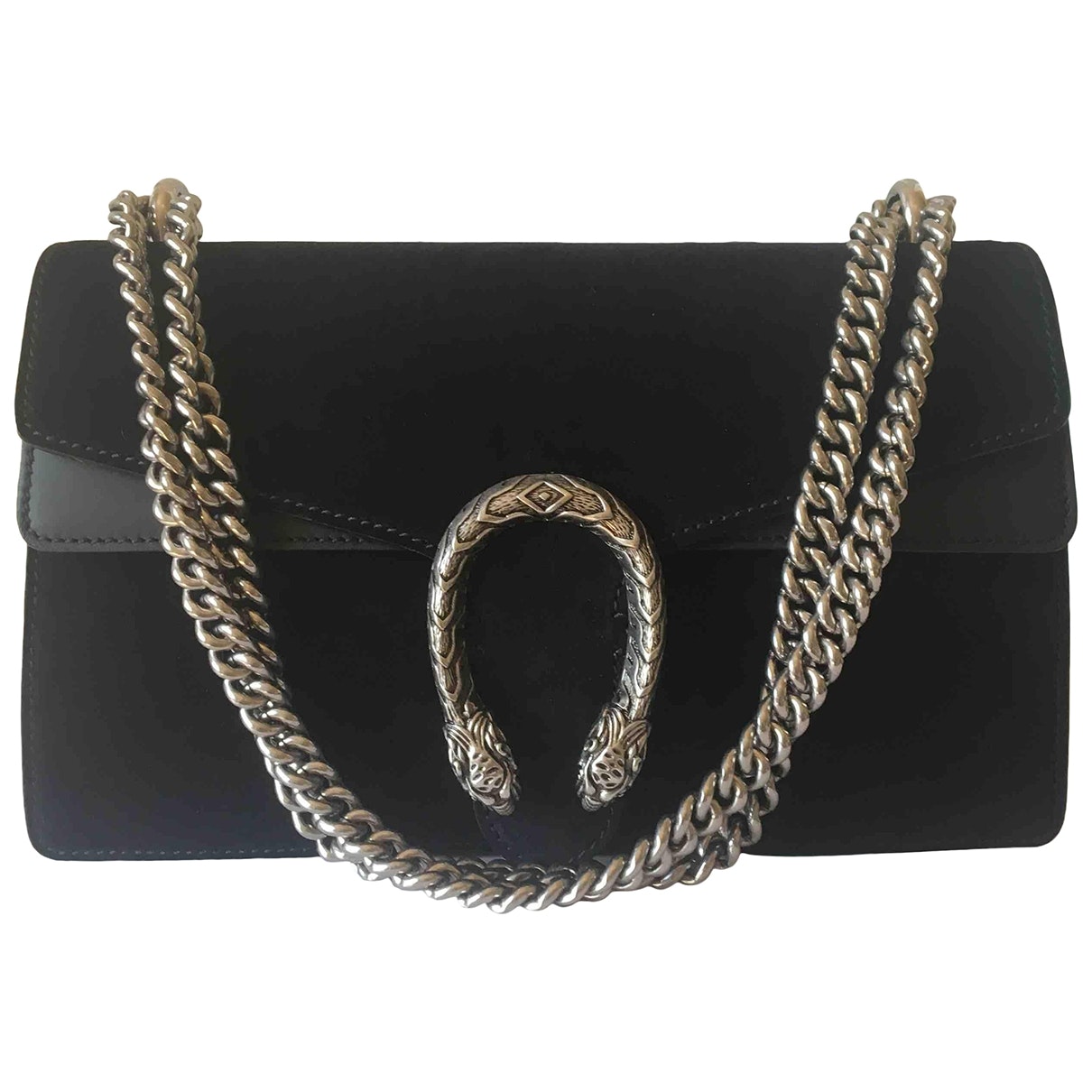 Gucci dionysus black suede handbag