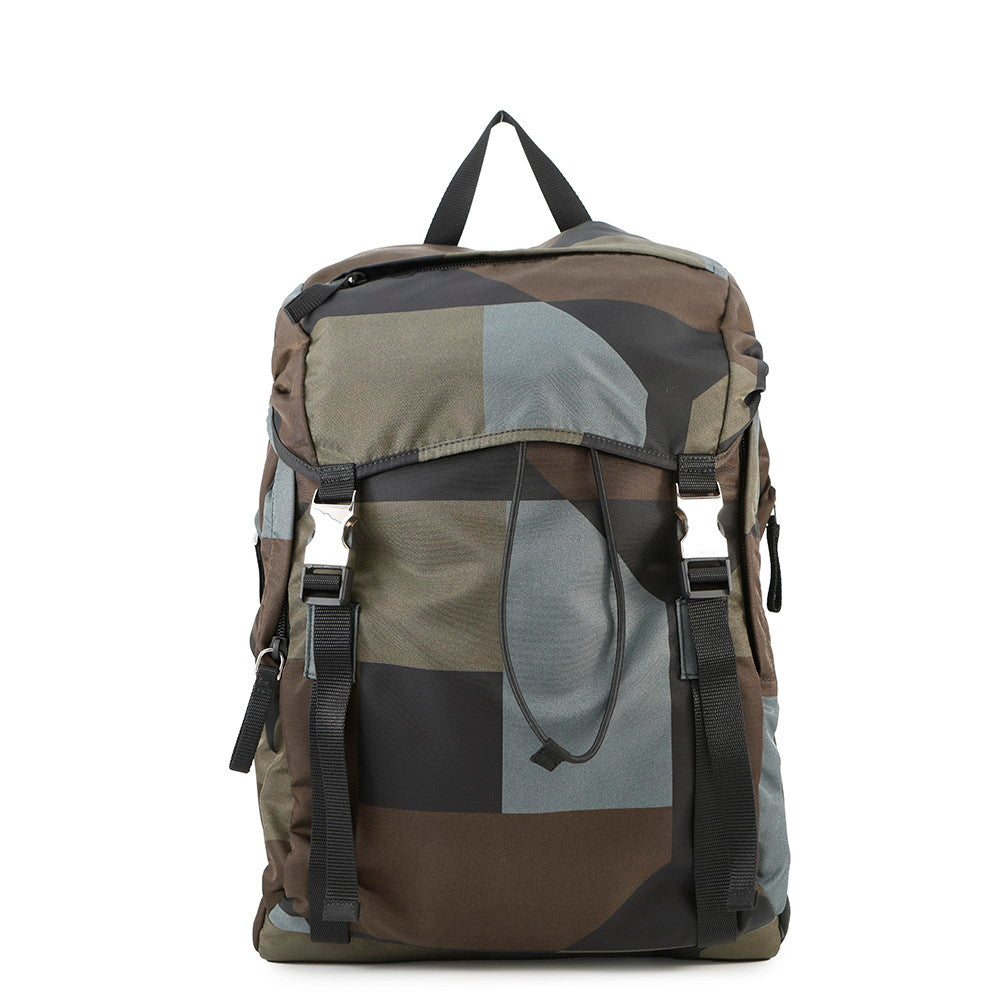 Prada Backpack Khaki Multicolor2VZ062 Nylon