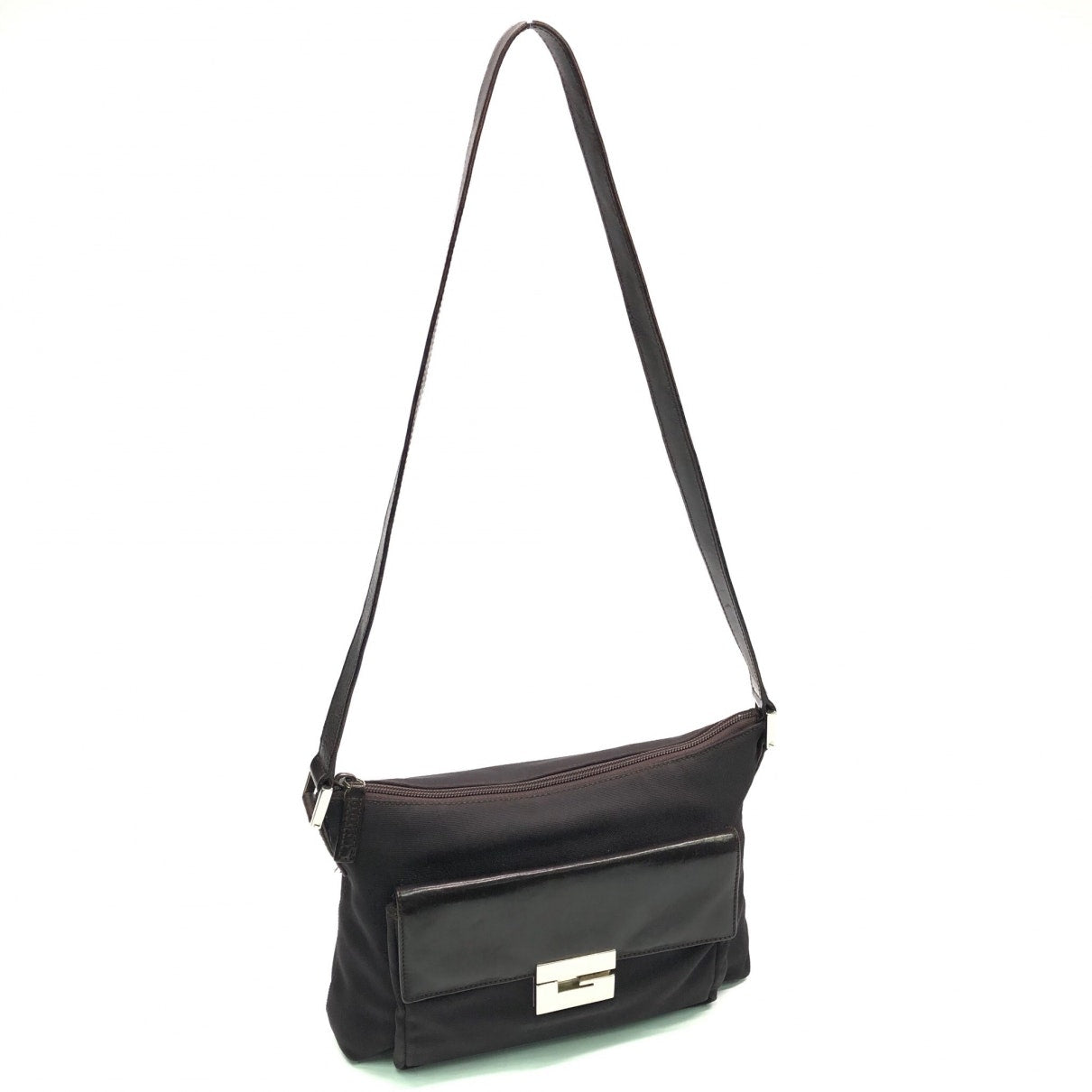 Gucci brown cloth handbag