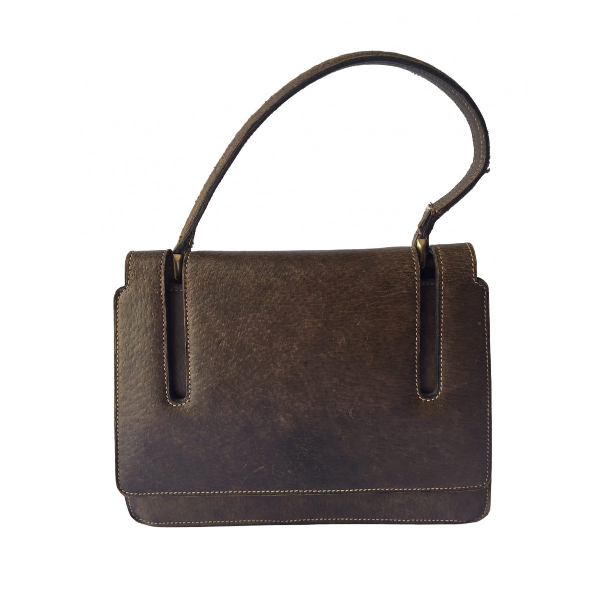 Gucci khaki leather handbag
