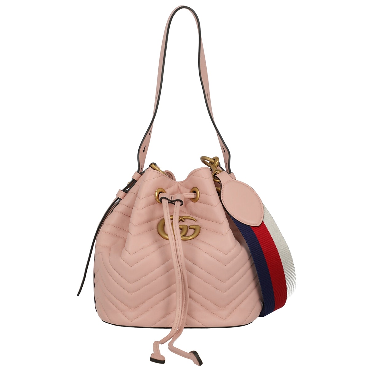Gucci marmont pink leather handbag