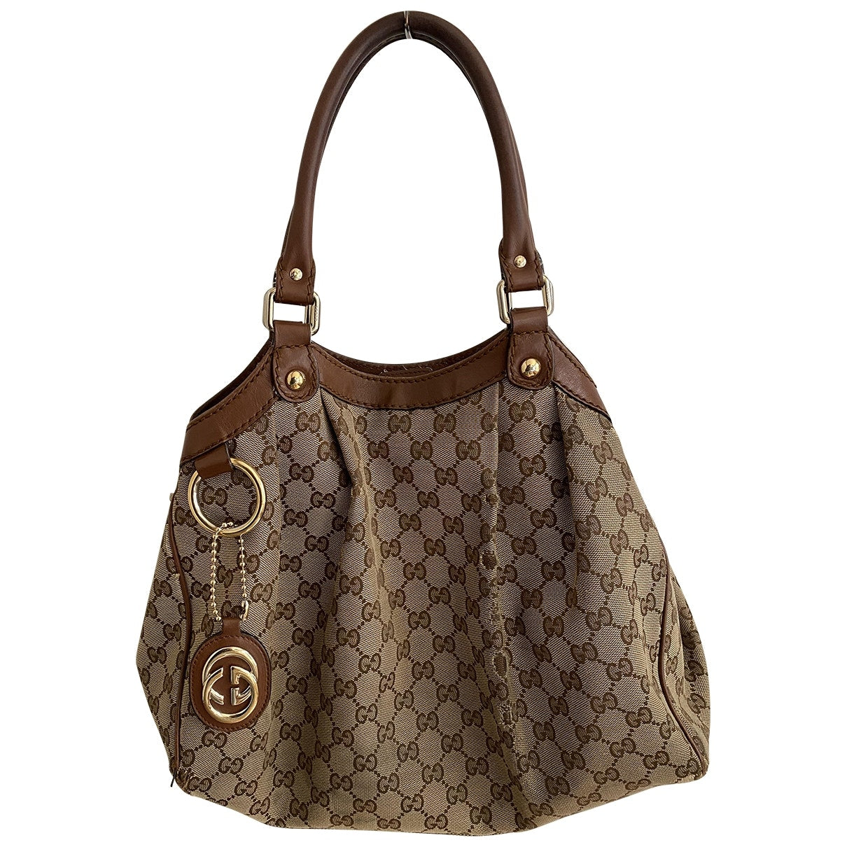 Gucci sukey beige cloth handbag