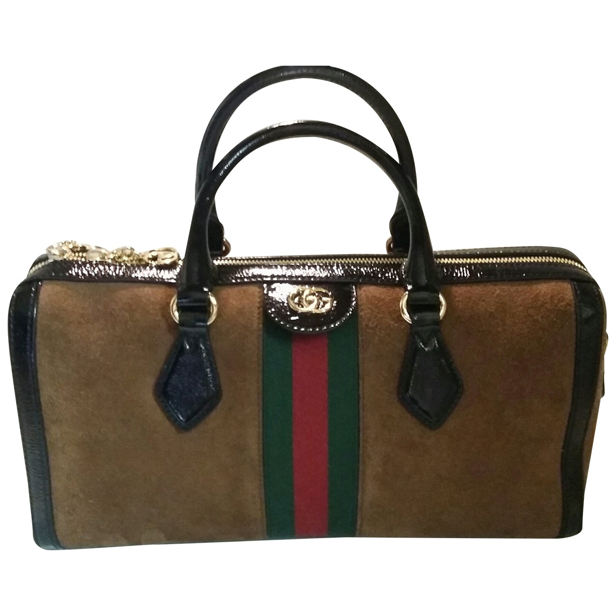 Gucci ophidia brown suede handbag