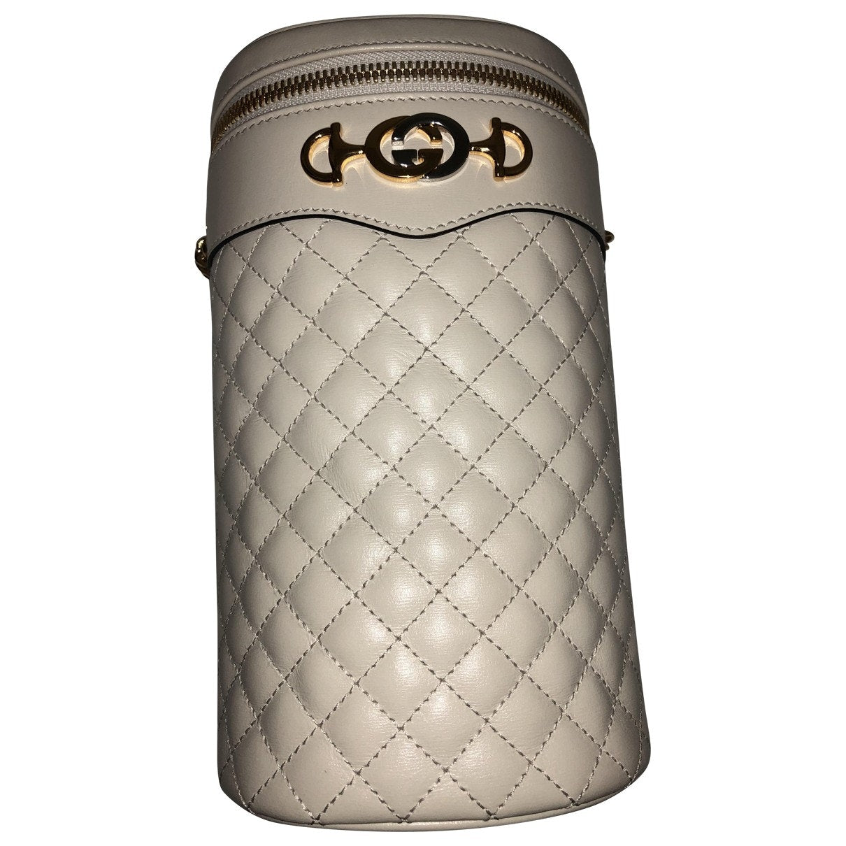 Gucci white leather handbag
