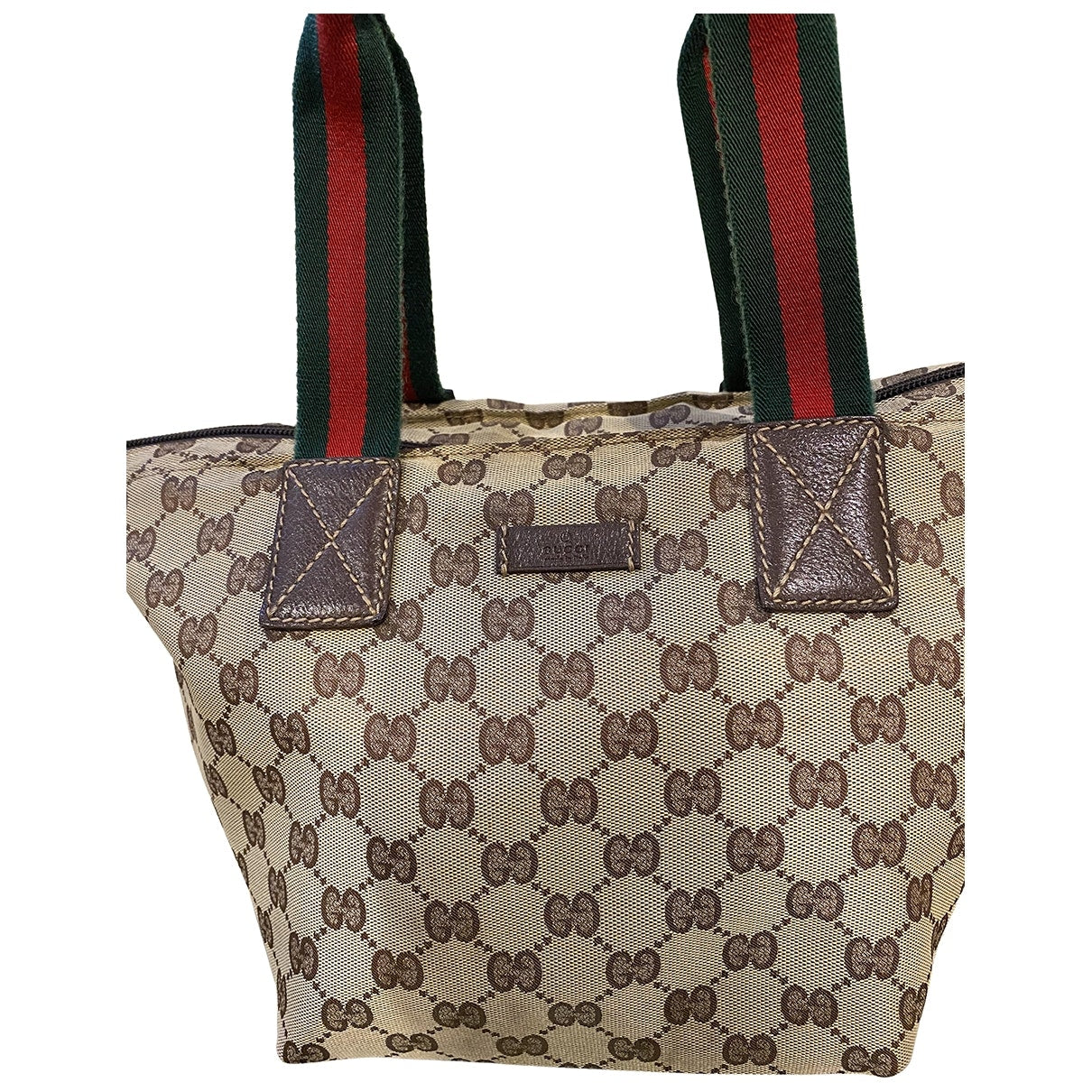 Gucci brown cloth handbag