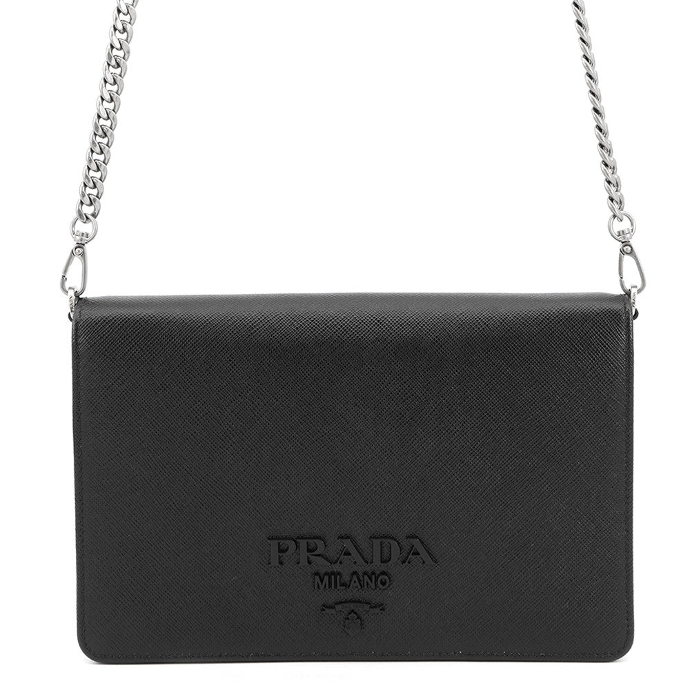 Prada Shoulder Bag Bag Black1BP018 LeatherLeather Saffiano Mini
