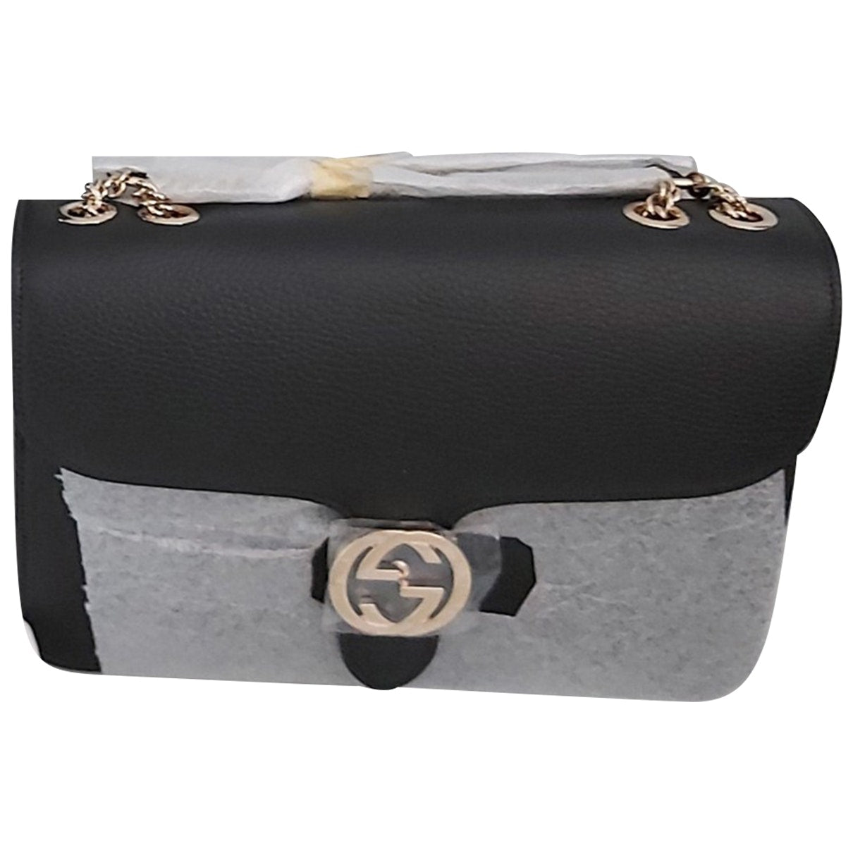 Gucci interlocking black leather handbag