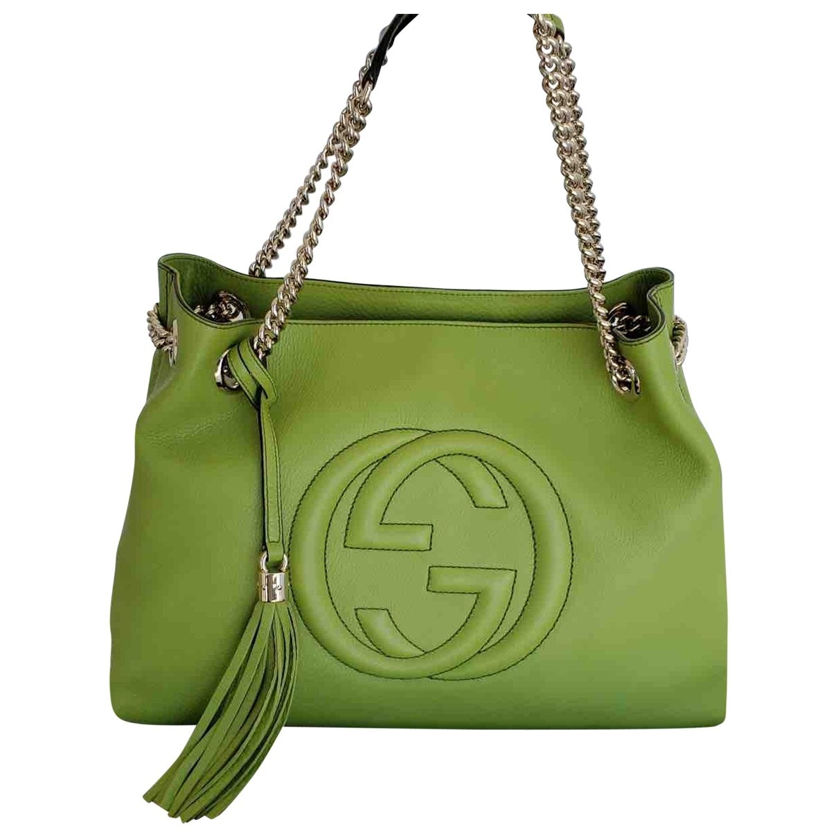 Gucci soho green leather handbag