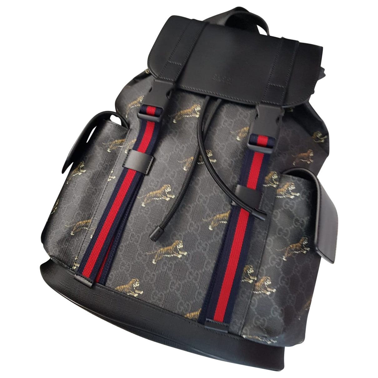 Gucci mesh grey cloth bag