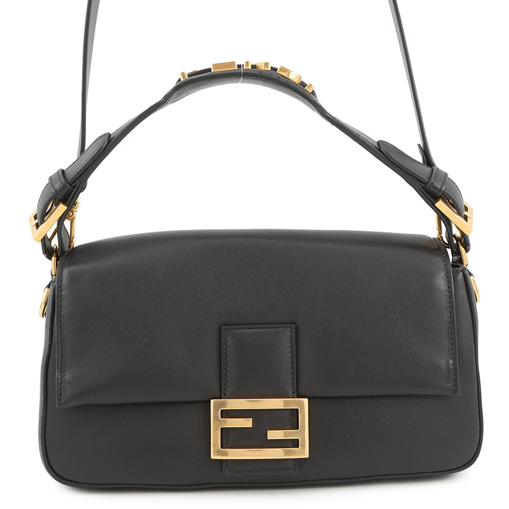 Fendi Stefano Pilati Collaboration Baguette Shoulder Black8BR822 Nappa Leather Shoulder Bag