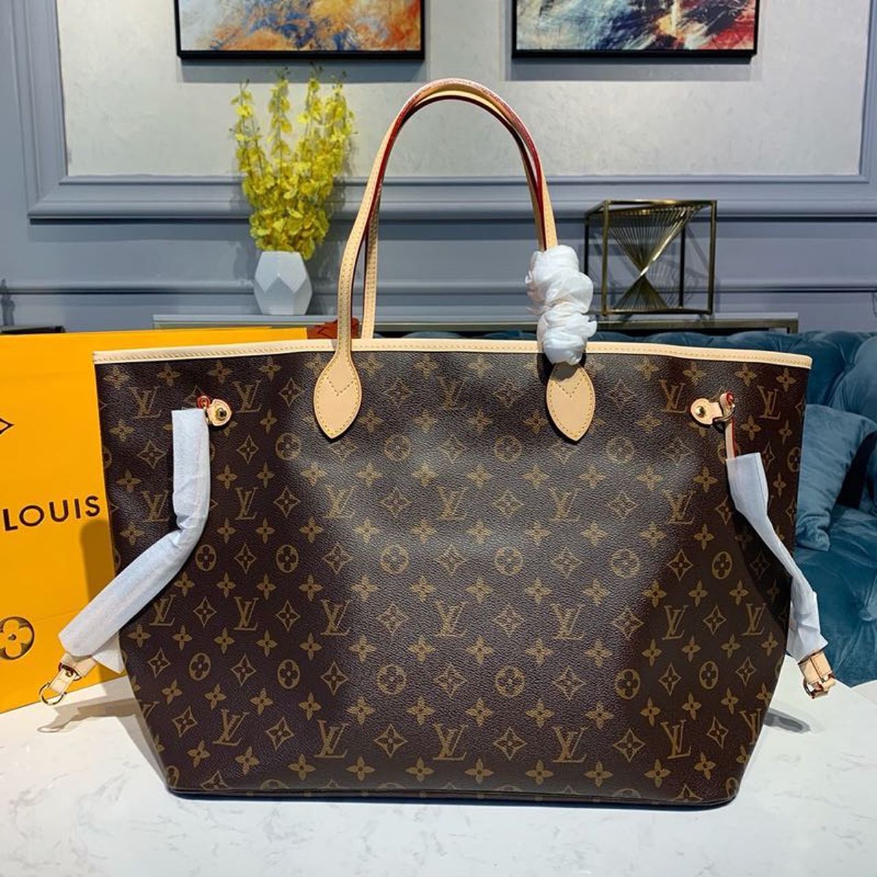 Top Quality Neverfull Gm Tote Bag Rose Canvas Monogram Shoulder Bag