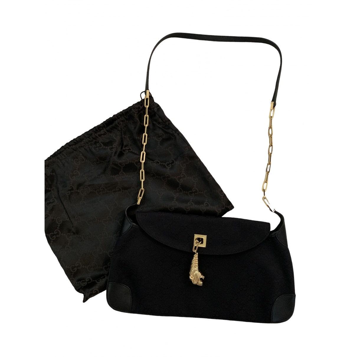 Gucci black cloth handbag