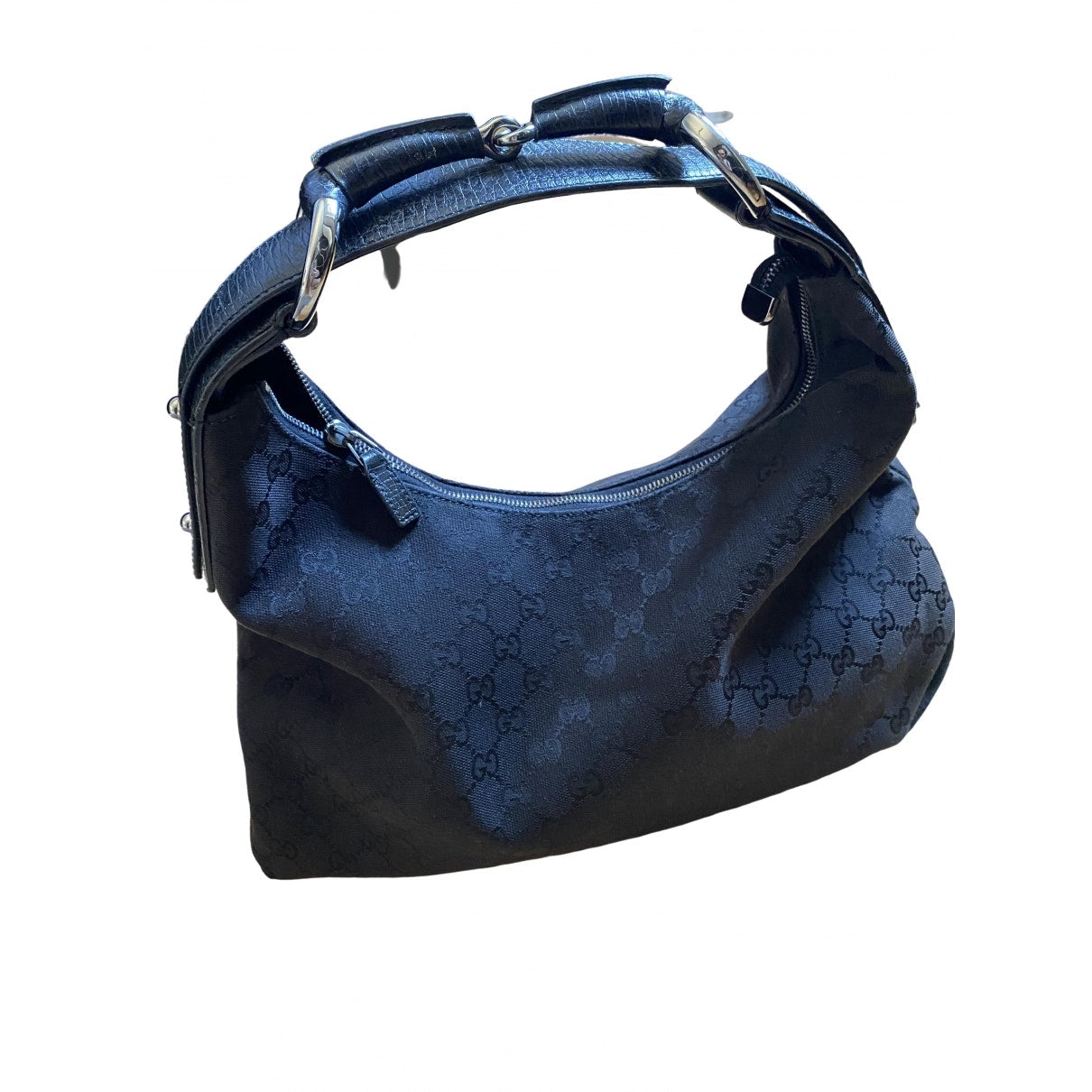 Gucci hobo black cloth handbag