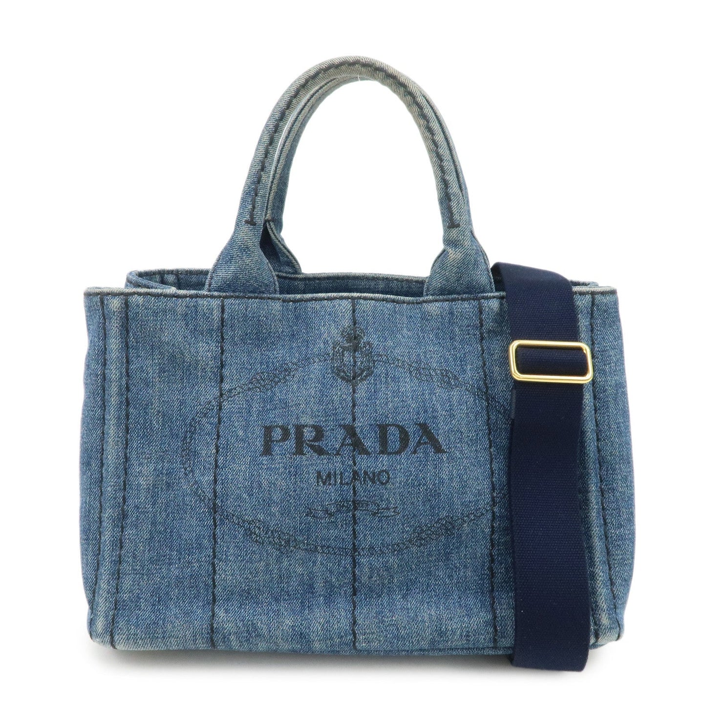 Shoulder Bag Canapa 2Way Shoulder Hand Bag Canvas Denim Blue