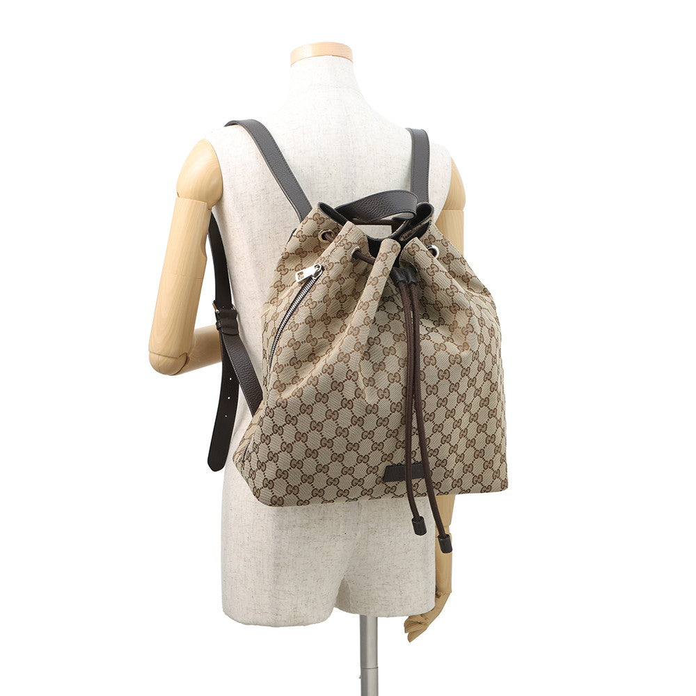 GUCCI Backpack Beige/Brown449175 GG Canvas Leather