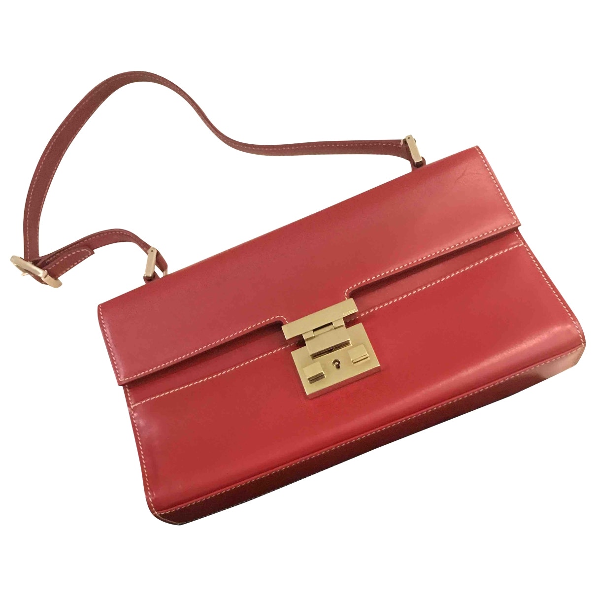 Gucci red leather handbag