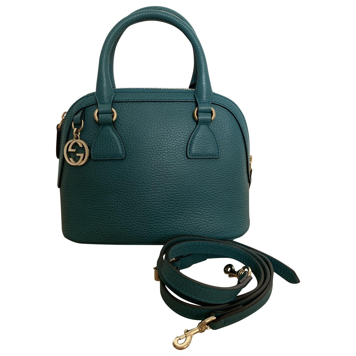 Gucci dôme blue leather handbag