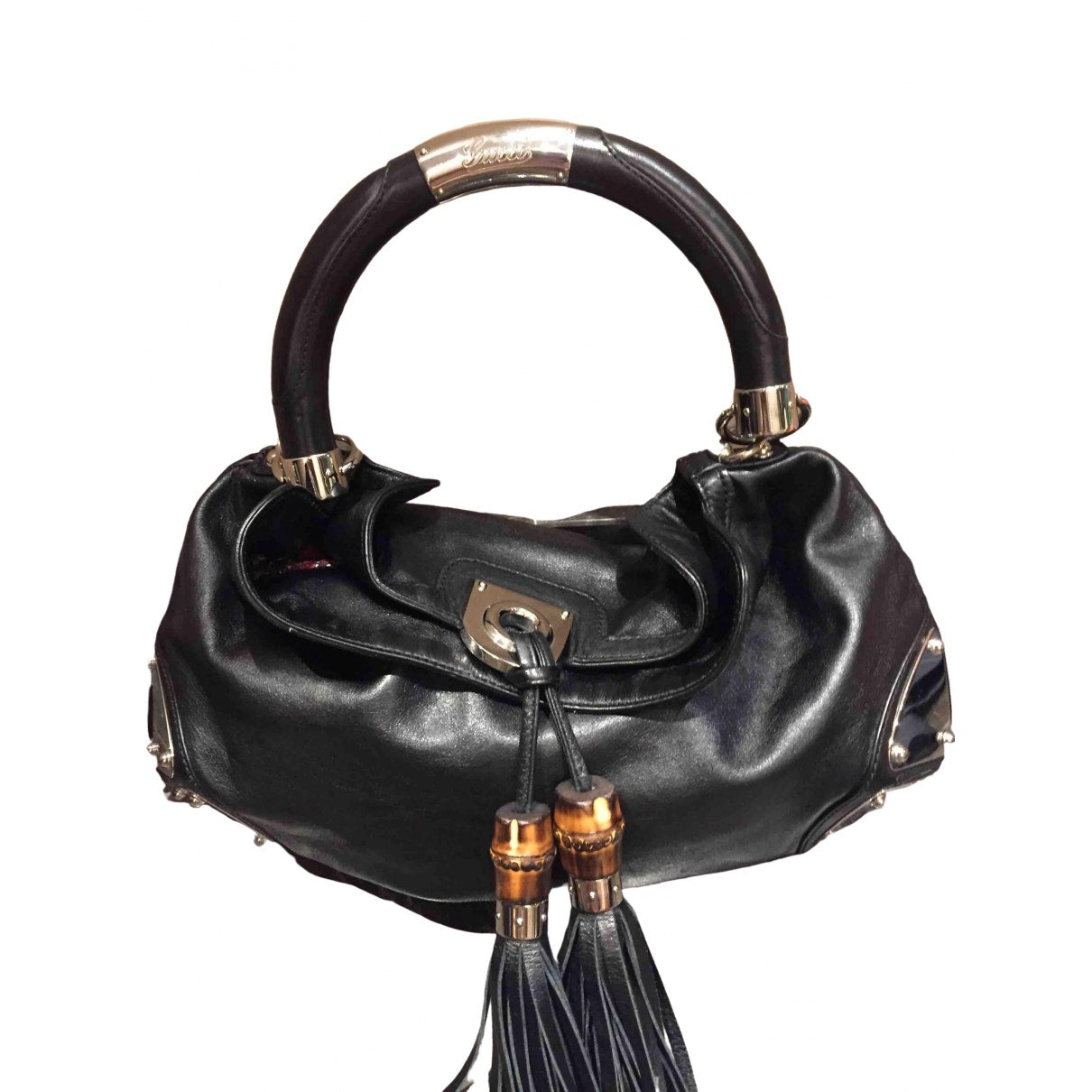 Gucci black leather handbag