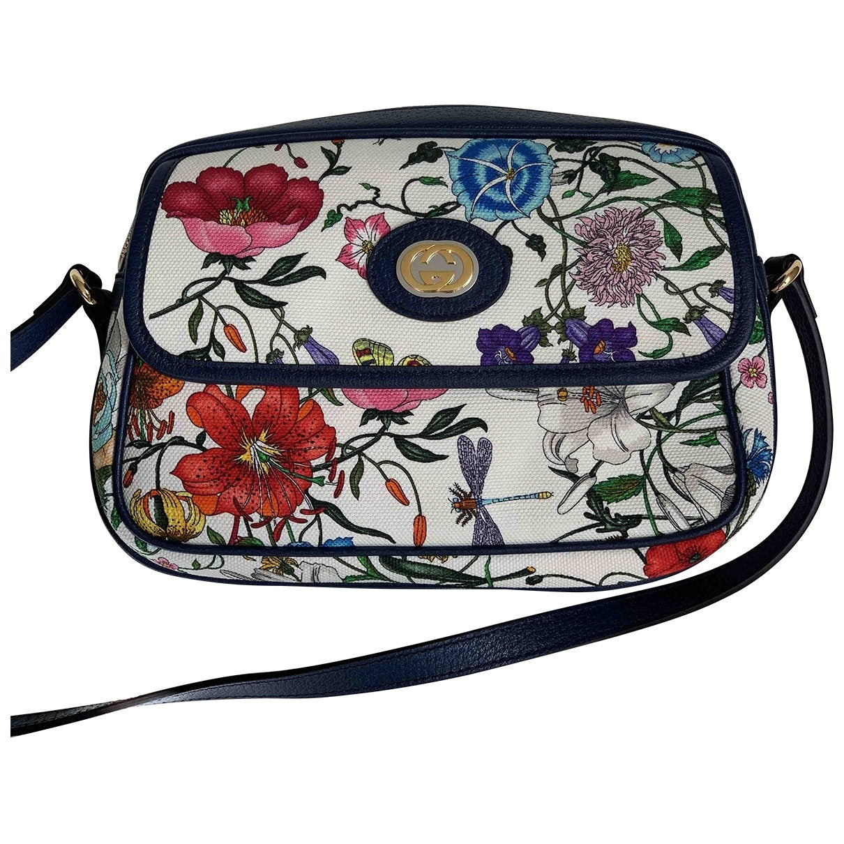 Gucci blue cloth handbag