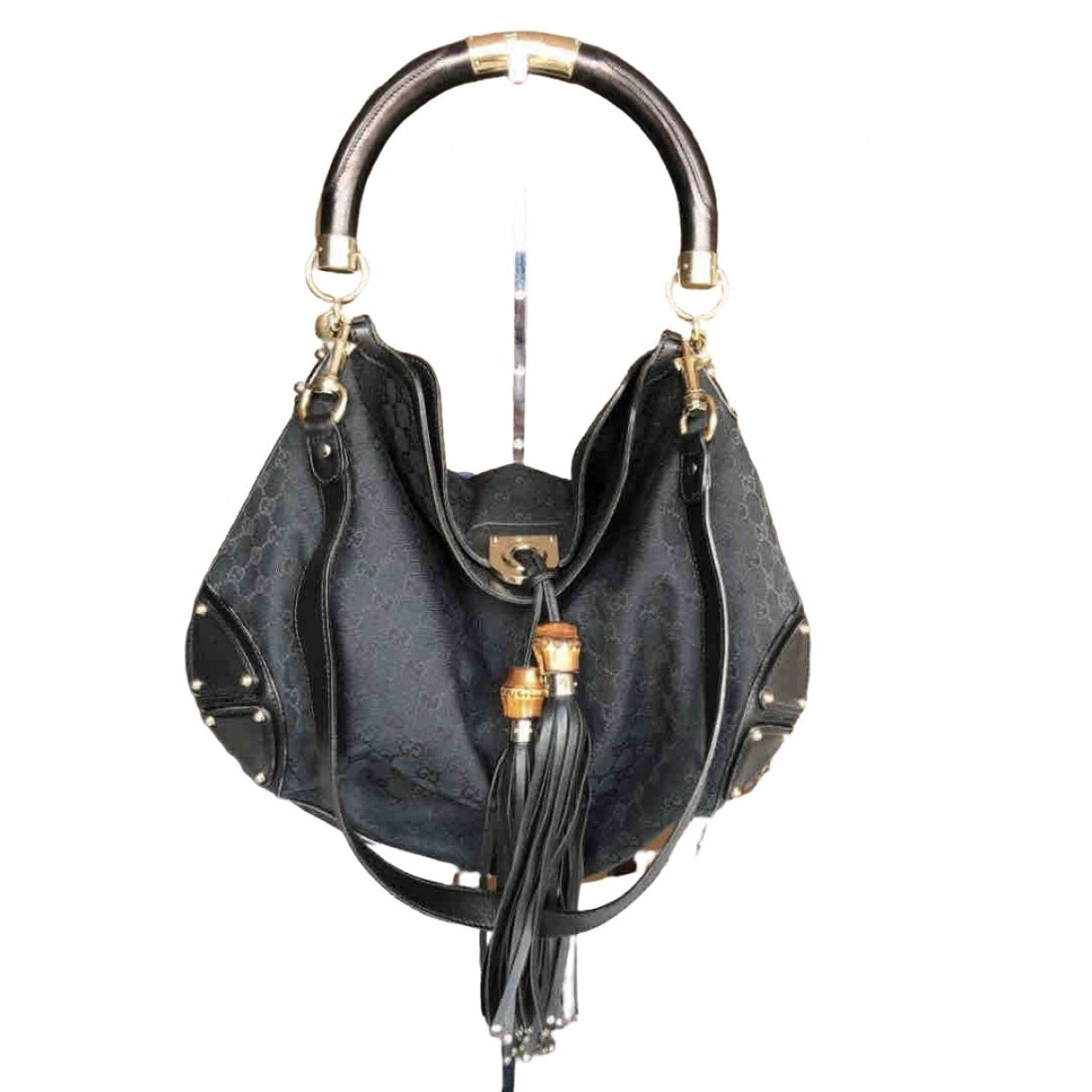 Gucci indy black cloth handbag