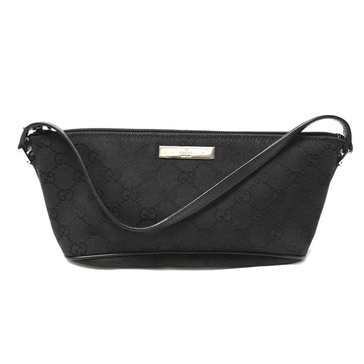 Gucci black cloth clutch bag