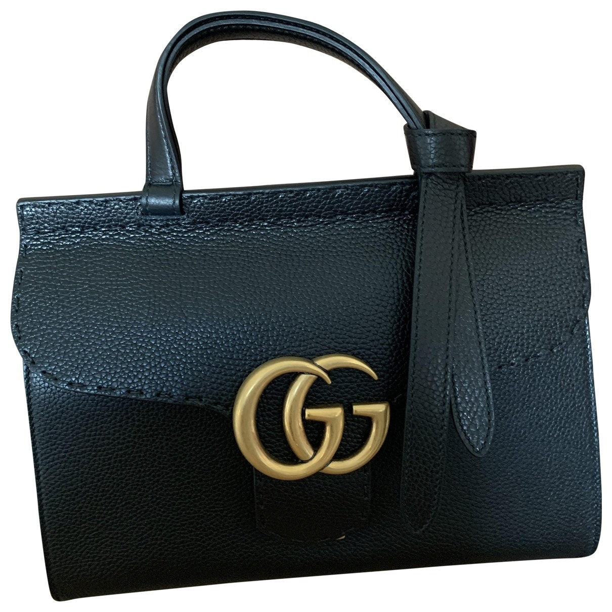 Gucci marmont black leather handbag