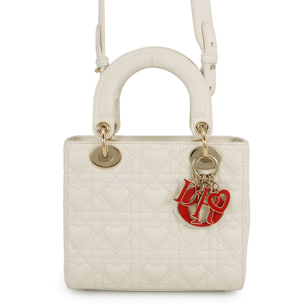 Dior Handbag Lady MY ABC WhiteM0538ONGH Leather Small