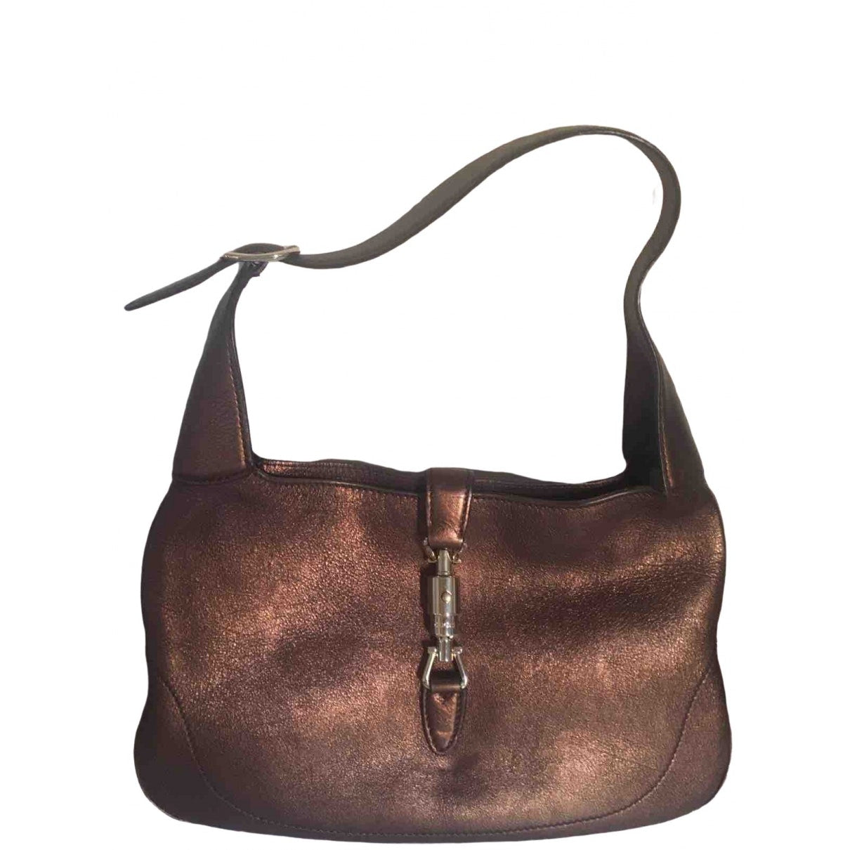Gucci jackie metallic leather handbag