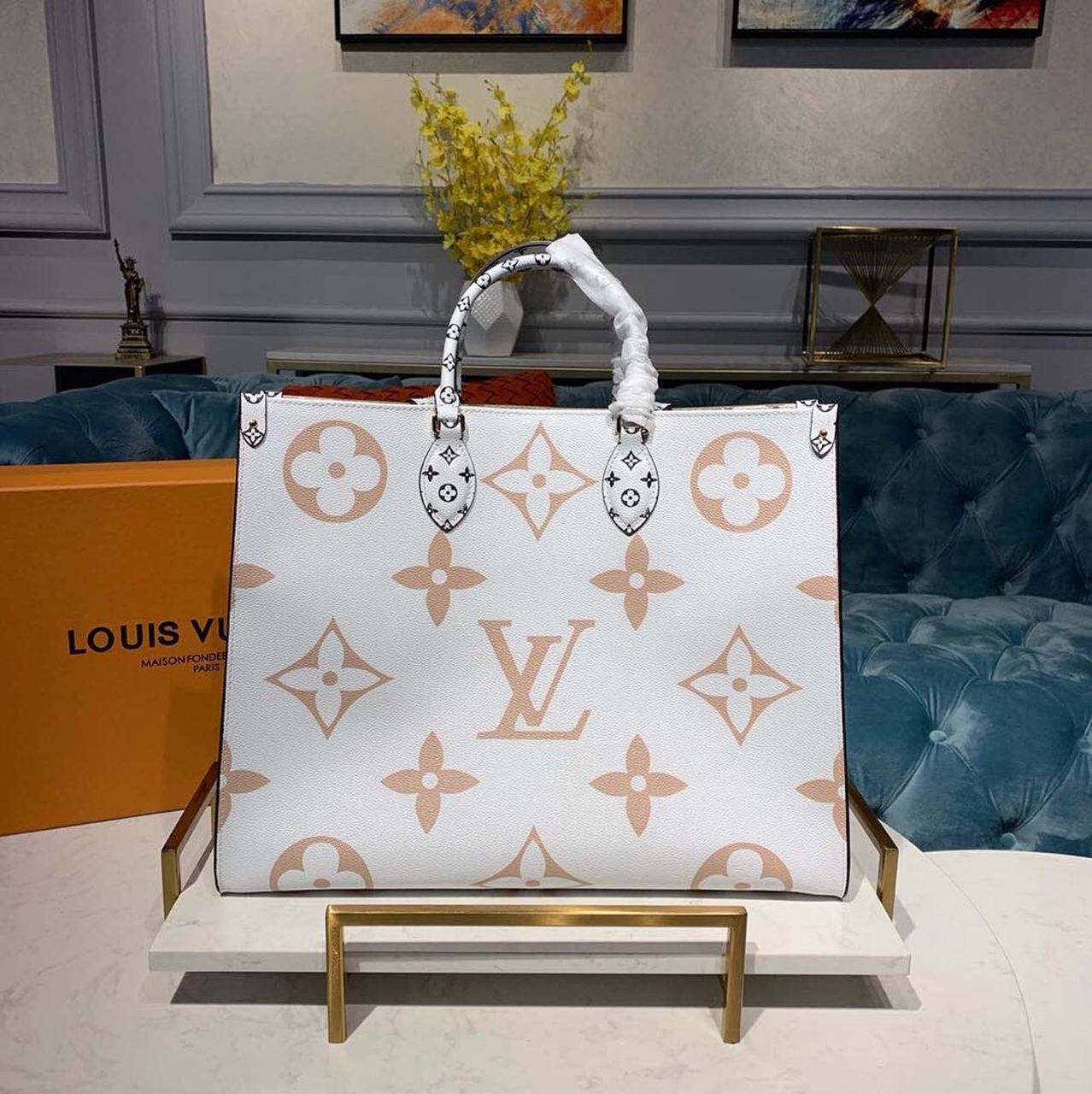 Top Quality Onthego Gm Tote Bag Giant Canvas Monogram Shoulder Bag