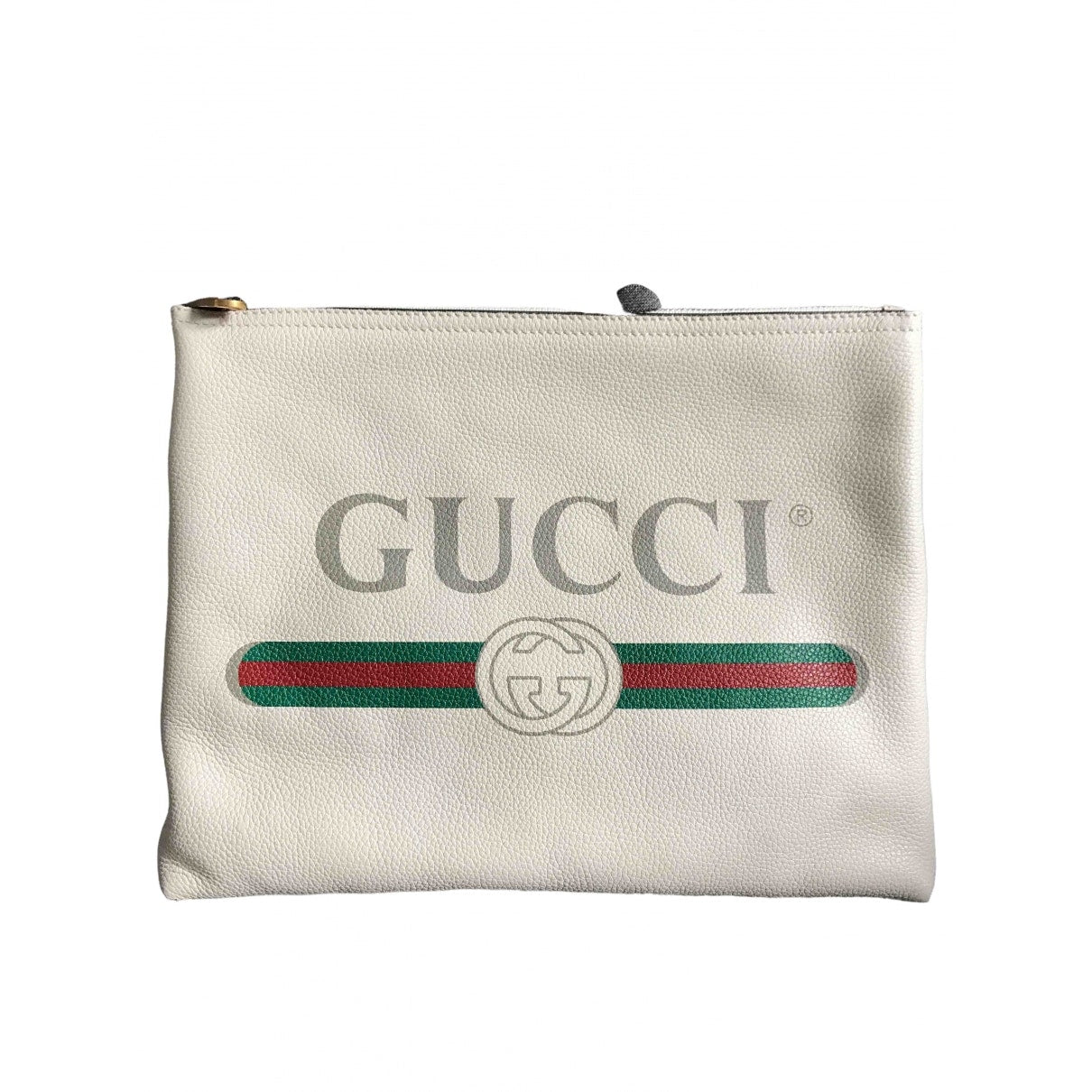 Gucci white leather case