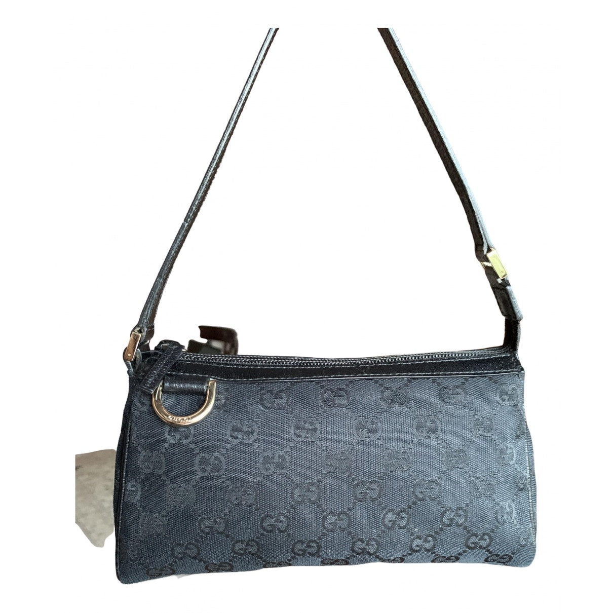 Gucci black cloth clutch bag