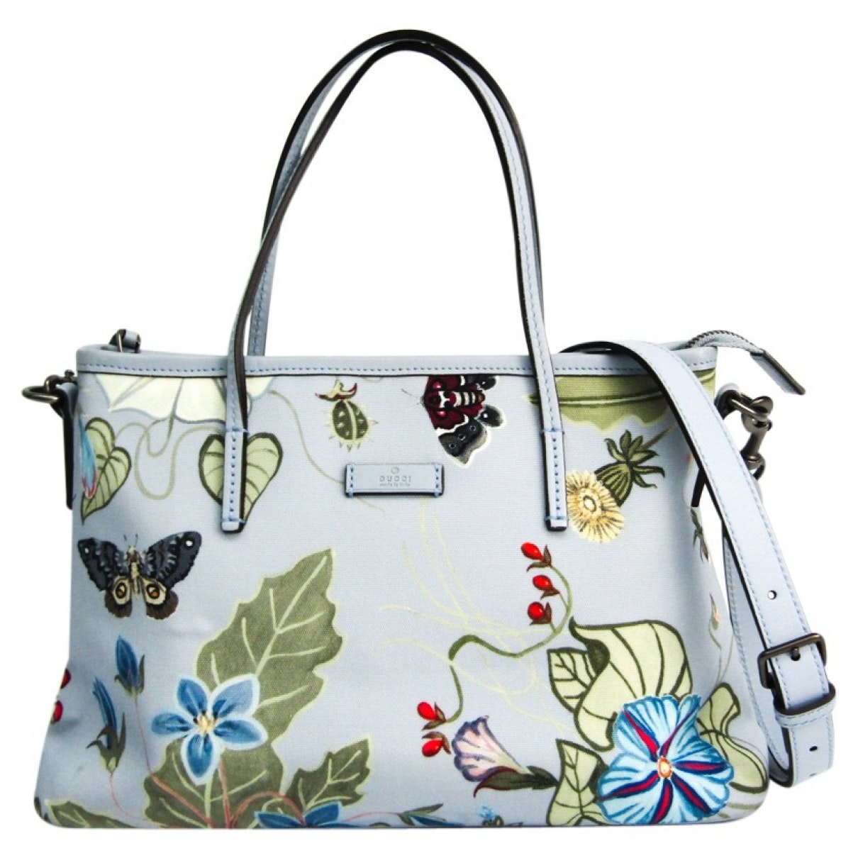 Gucci blue cloth handbag