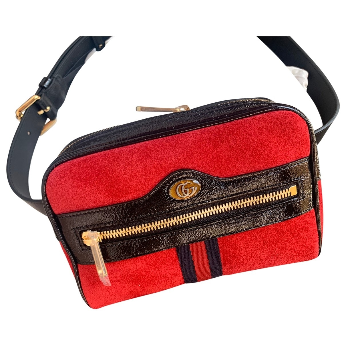 Gucci red leather handbag