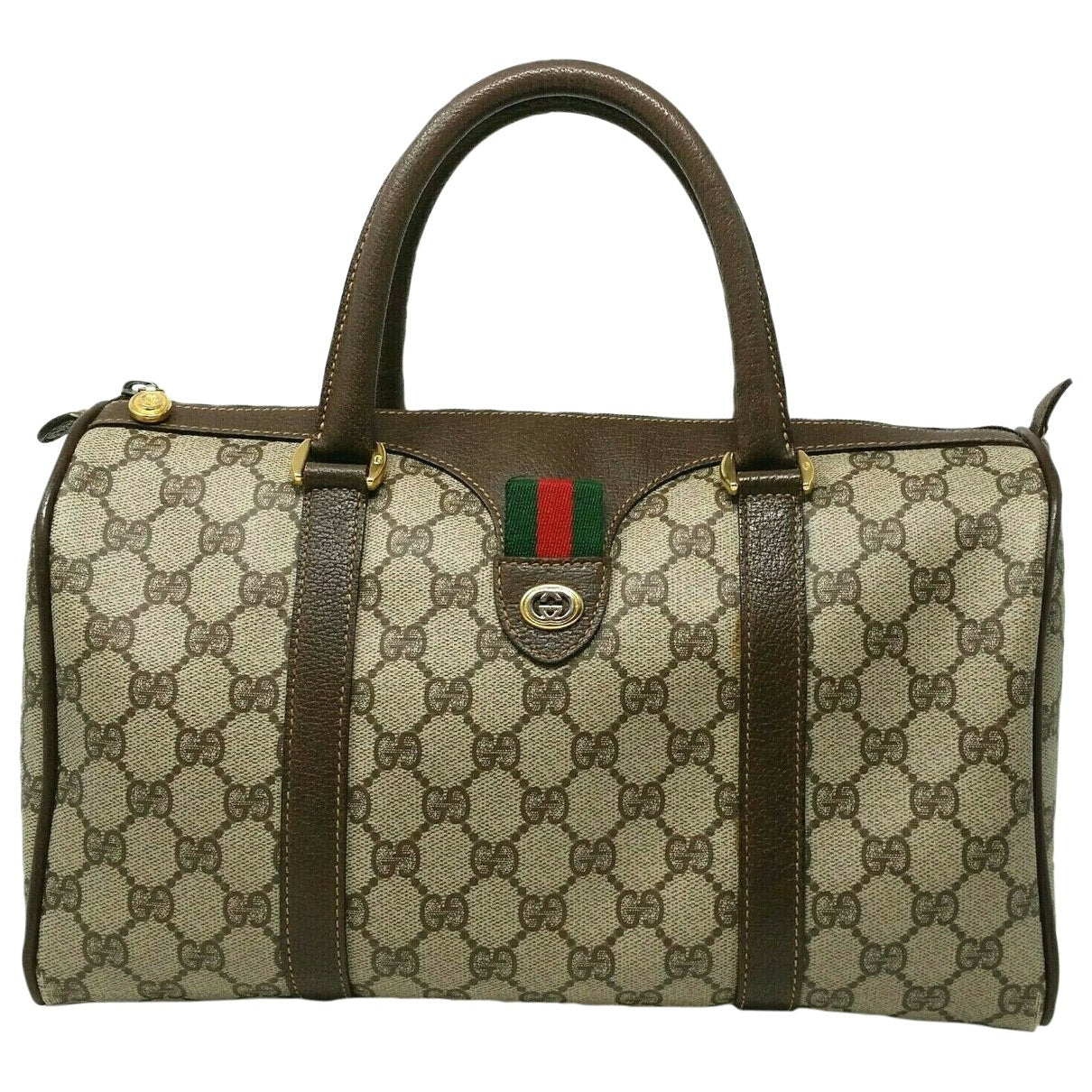 Gucci brown cloth handbag