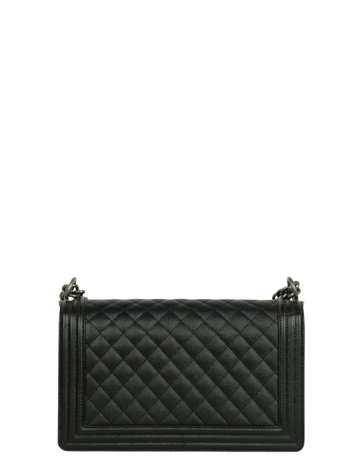 Chanel Black/Ruthenium New Medium Boy Bag