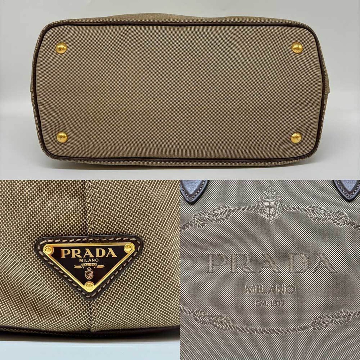 Prada Jacquard Tote Logo Tote Bag Jacquard Tote 4
