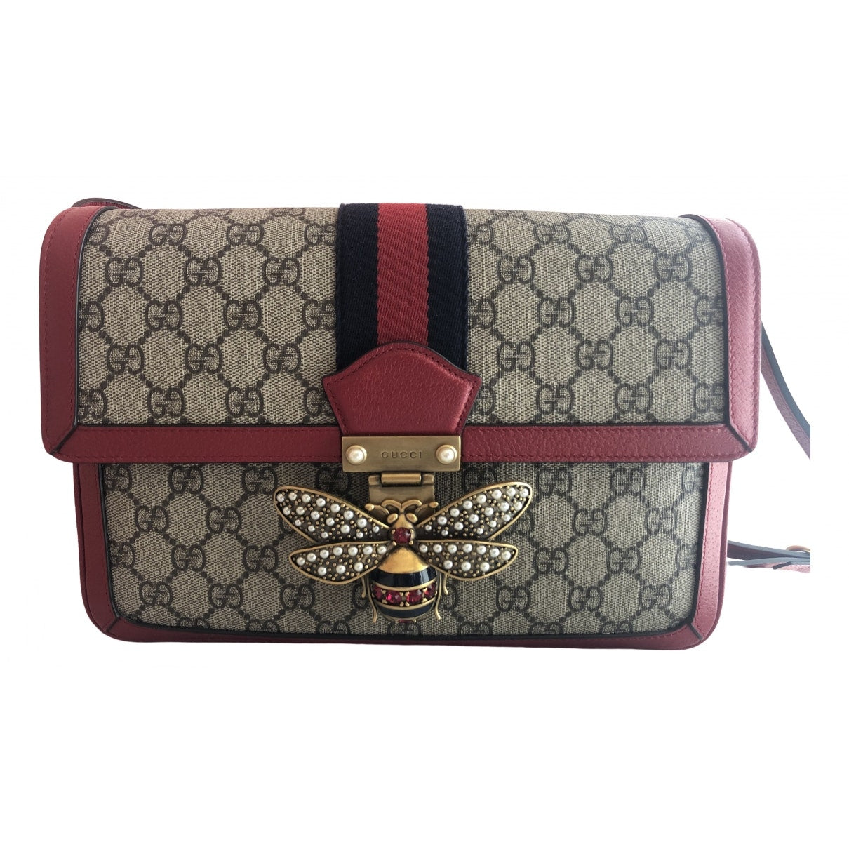 Gucci queen margaret red cloth handbag