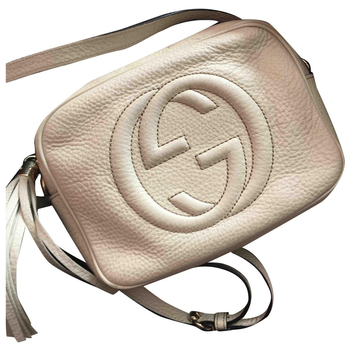 Gucci soho ecru leather handbag