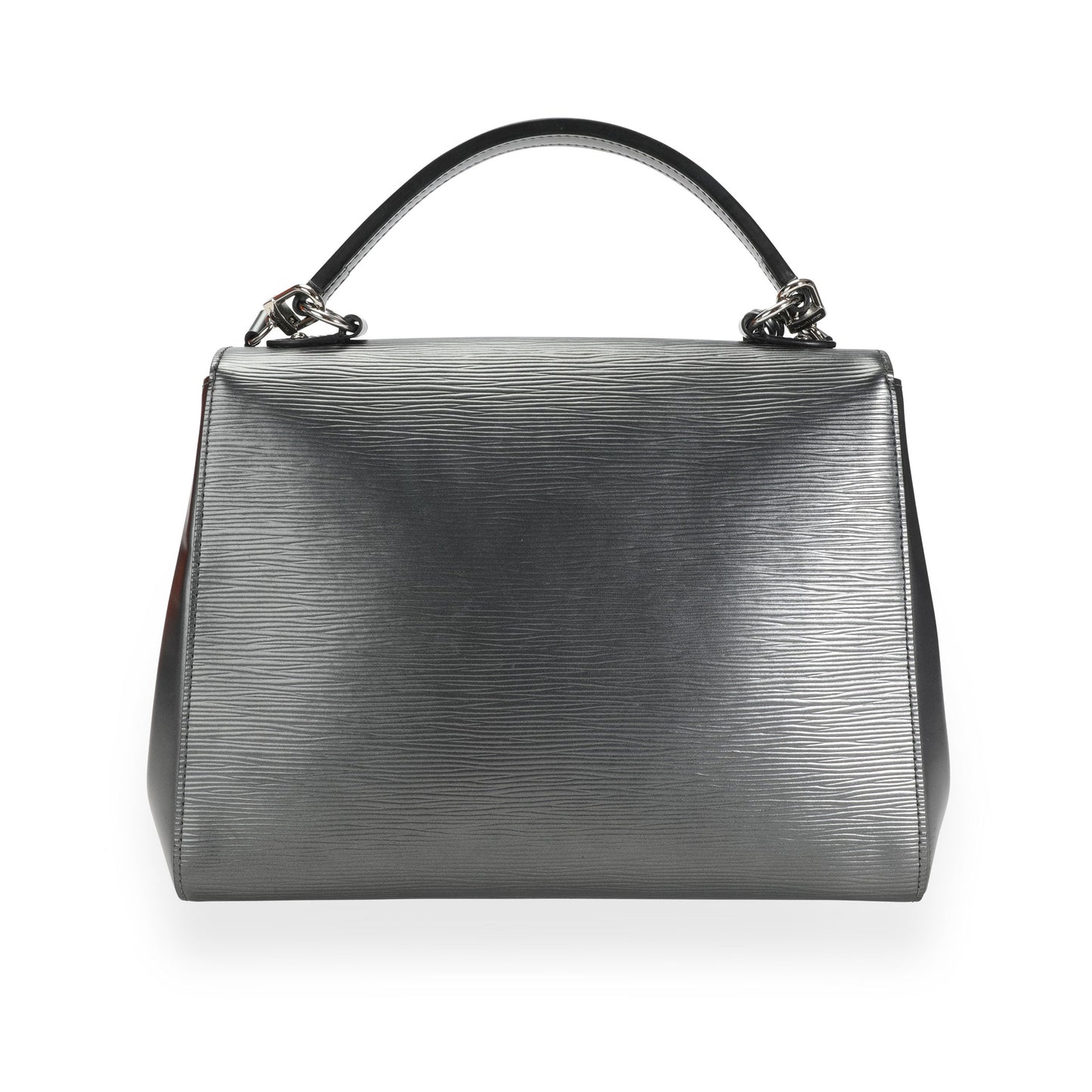 Louis Vuitton Anthracite Nacre Epi Cluny MM Leather Handbag