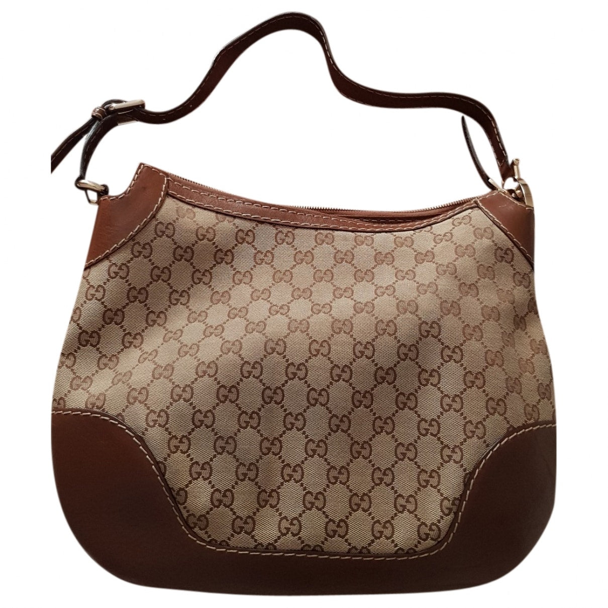 Gucci brown cloth handbag
