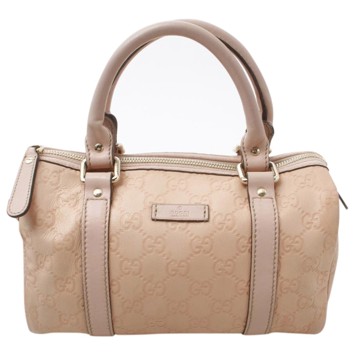 Gucci boston pink leather handbag