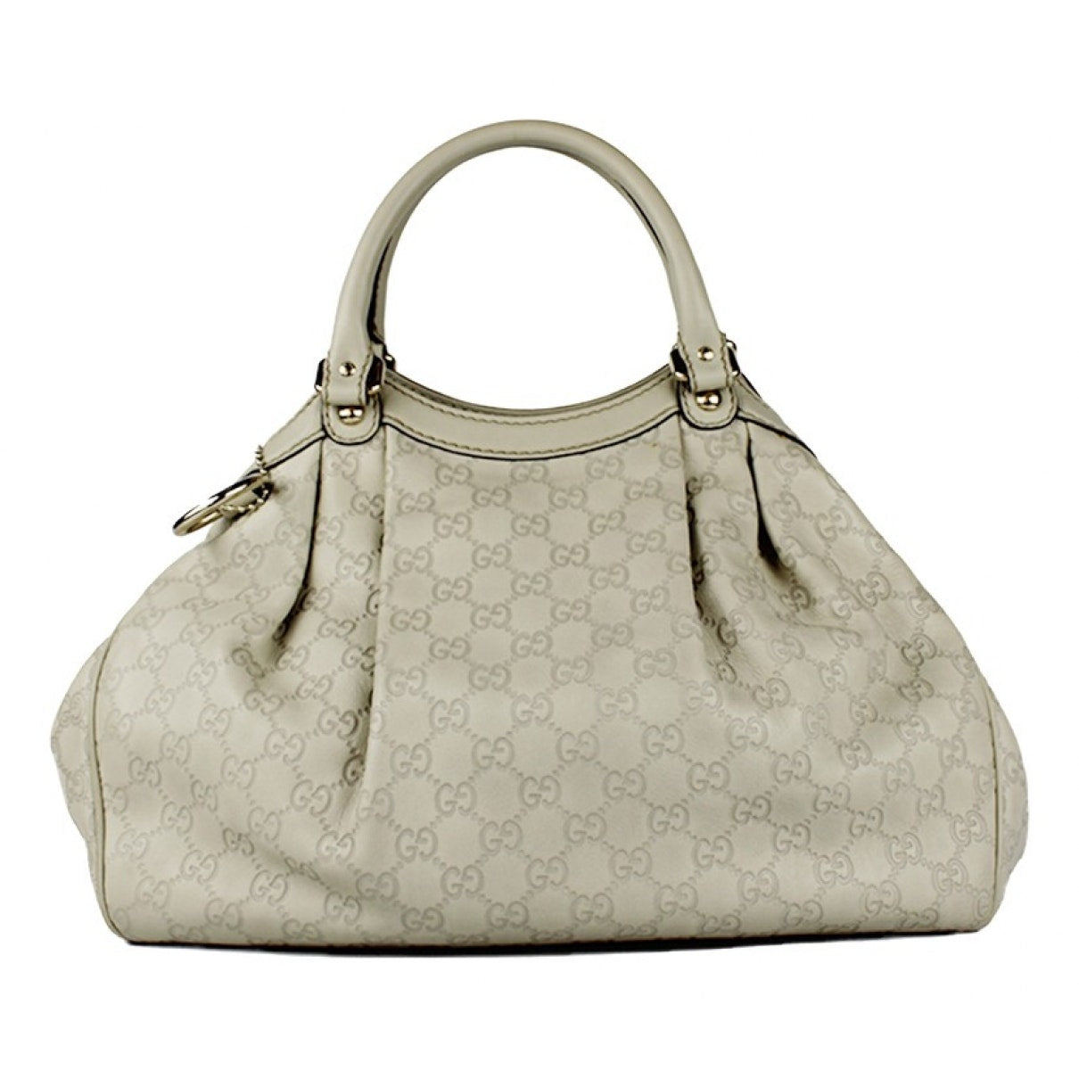 Gucci sukey white leather handbag