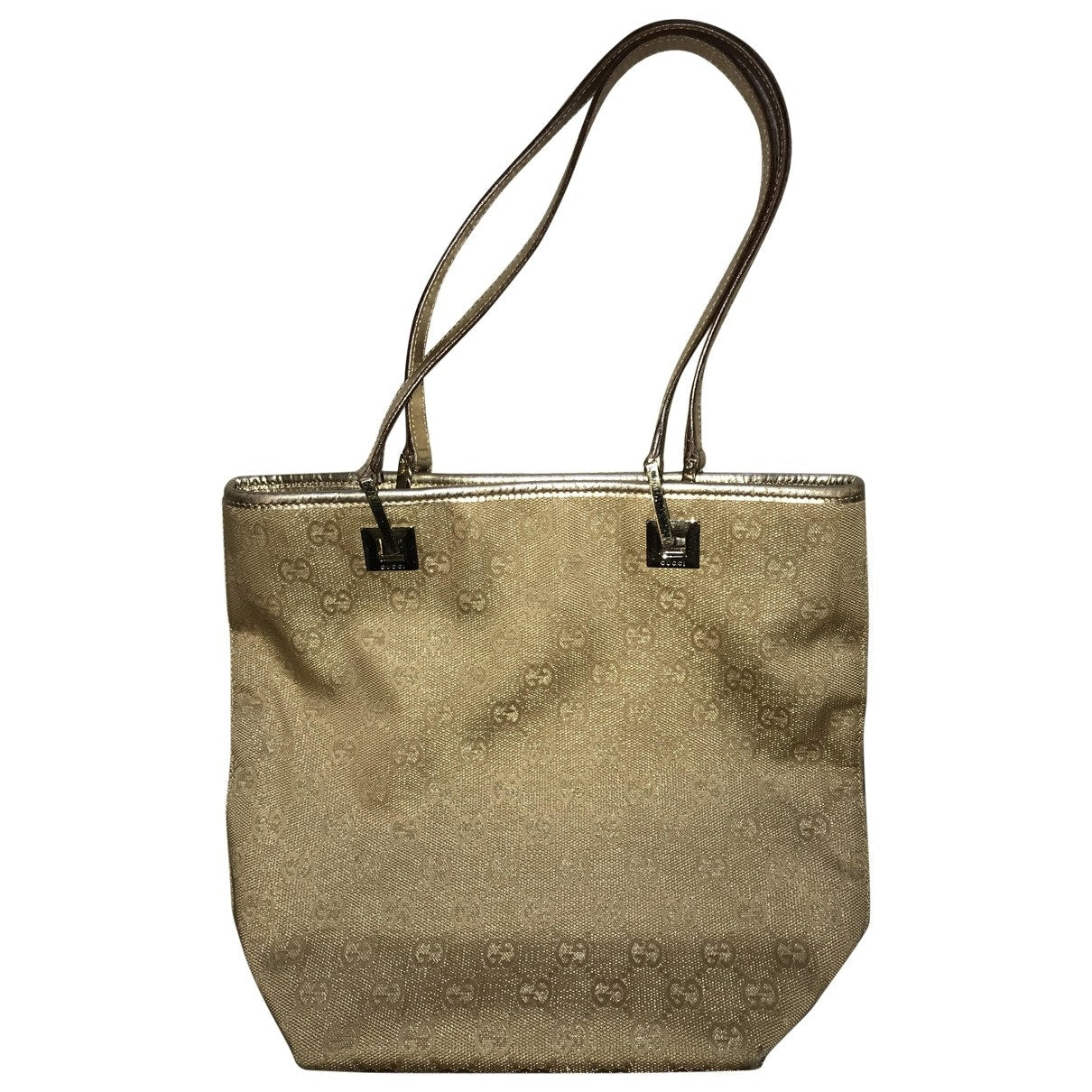 Gucci gold cloth handbag