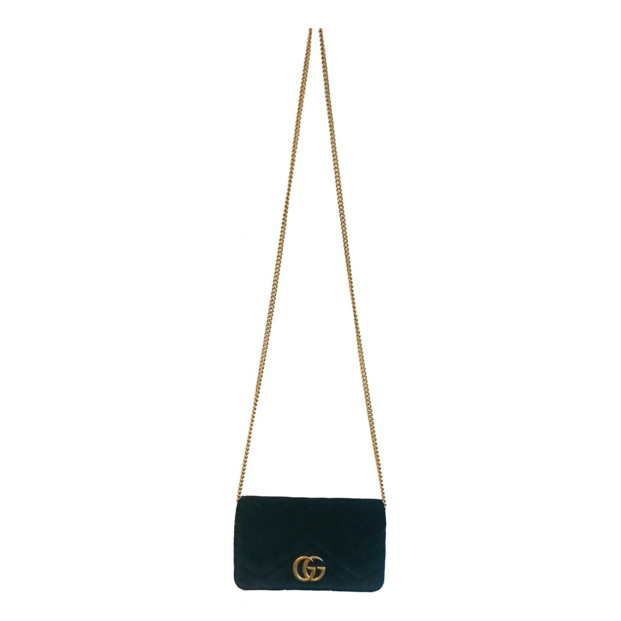 Gucci marmont black velvet handbag