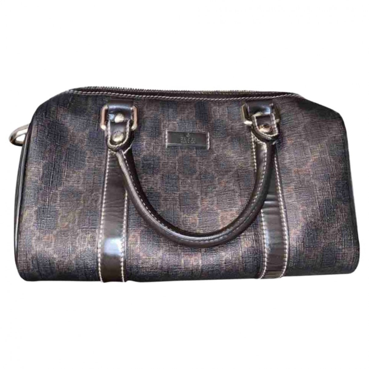 Gucci boston grey cloth handbag