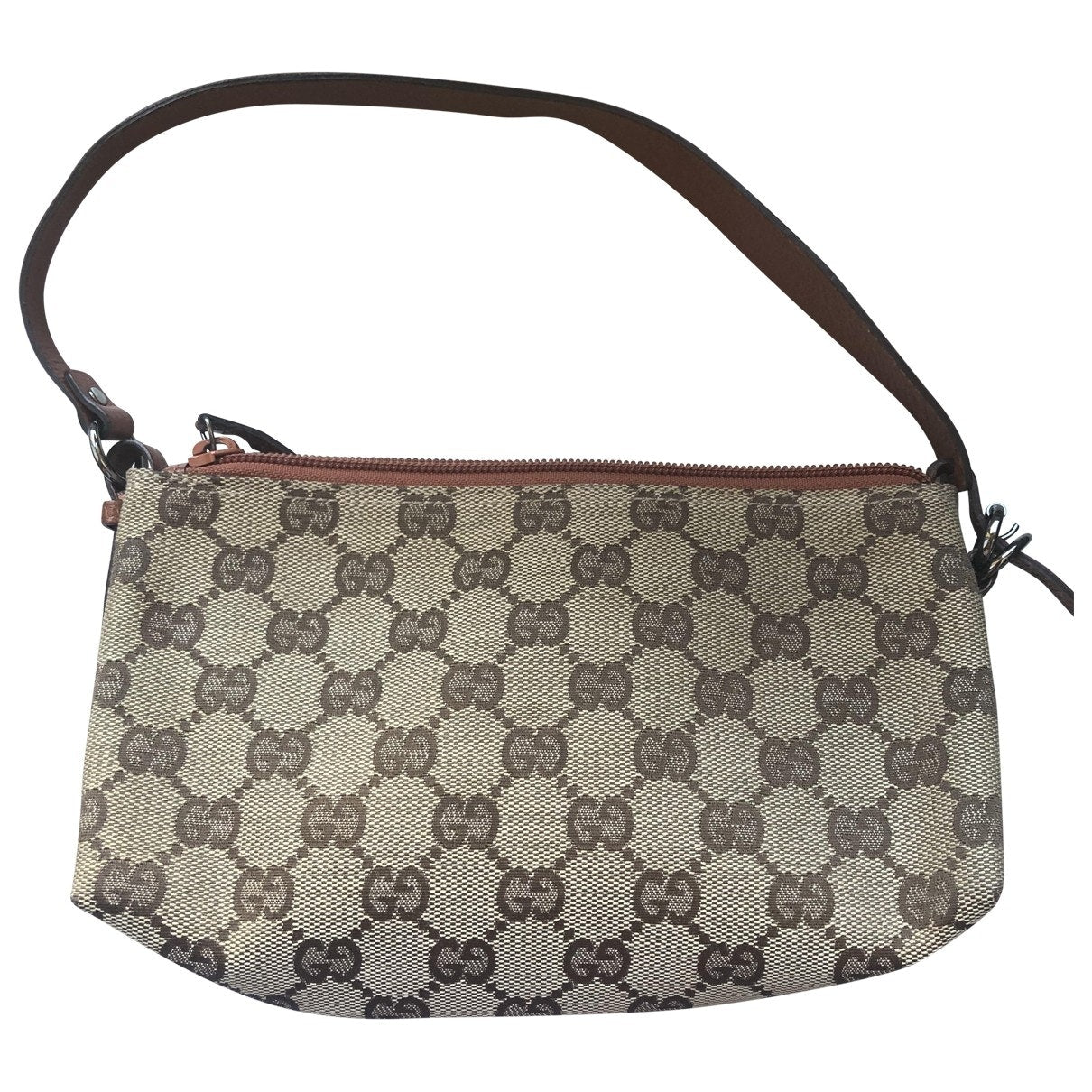 Gucci beige cloth clutch bag