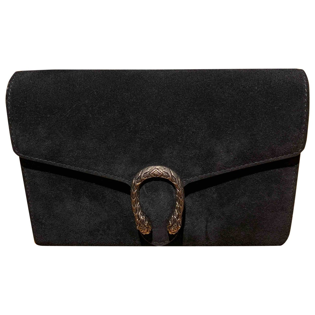 Gucci dionysus black suede handbag
