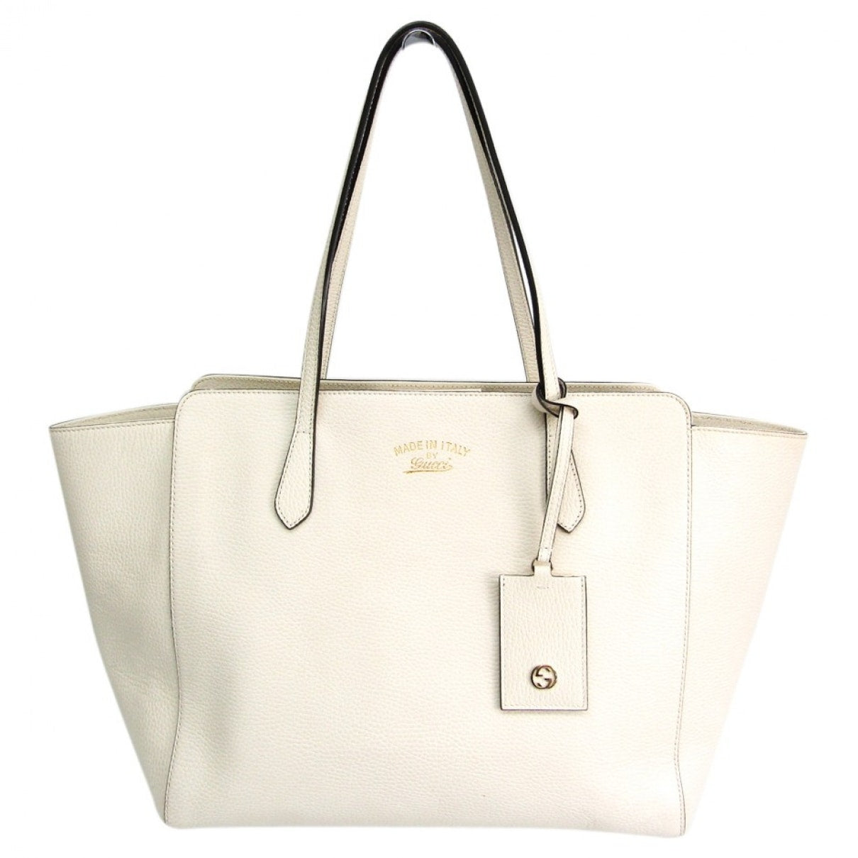 Gucci swing white leather handbag