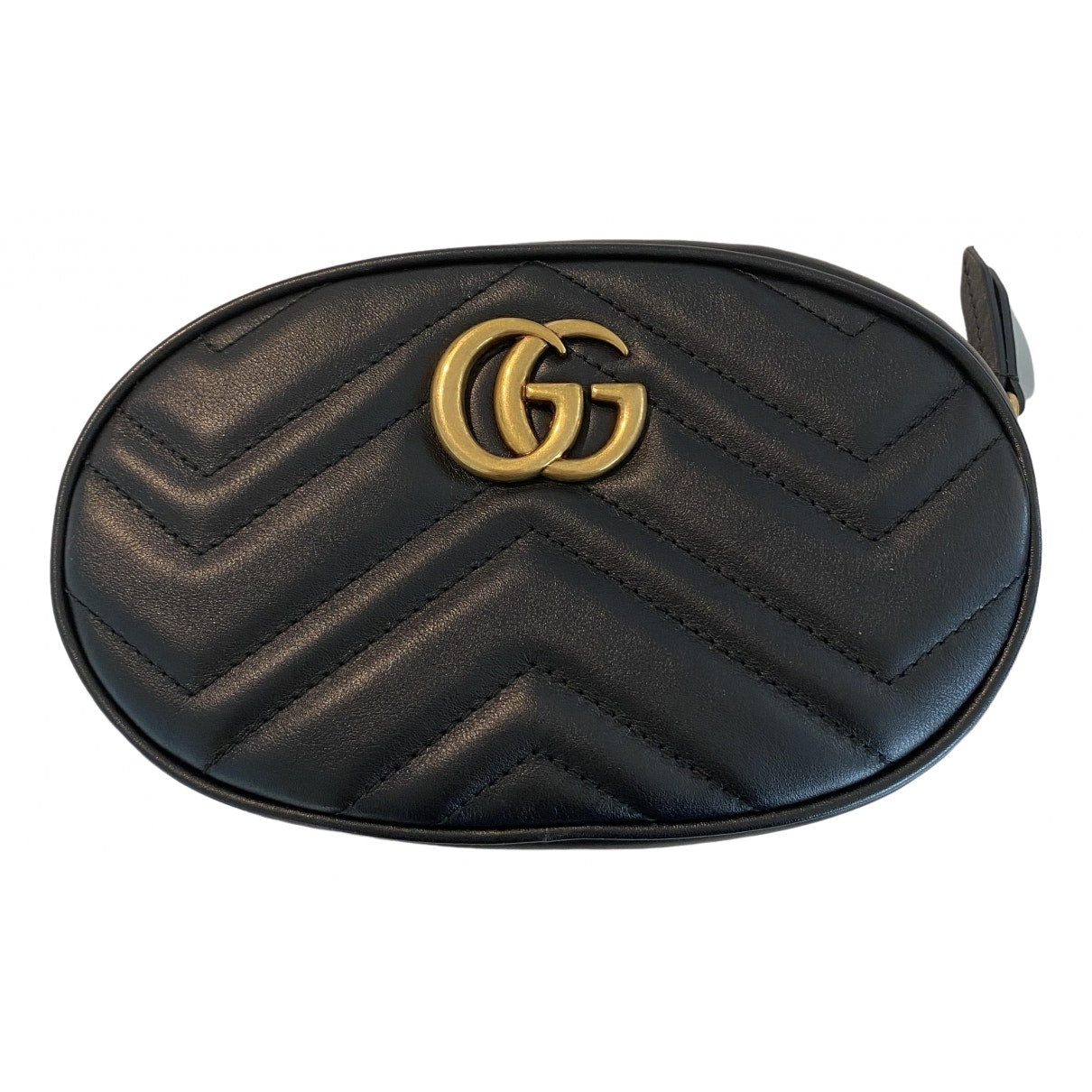 Gucci marmont black leather clutch bag